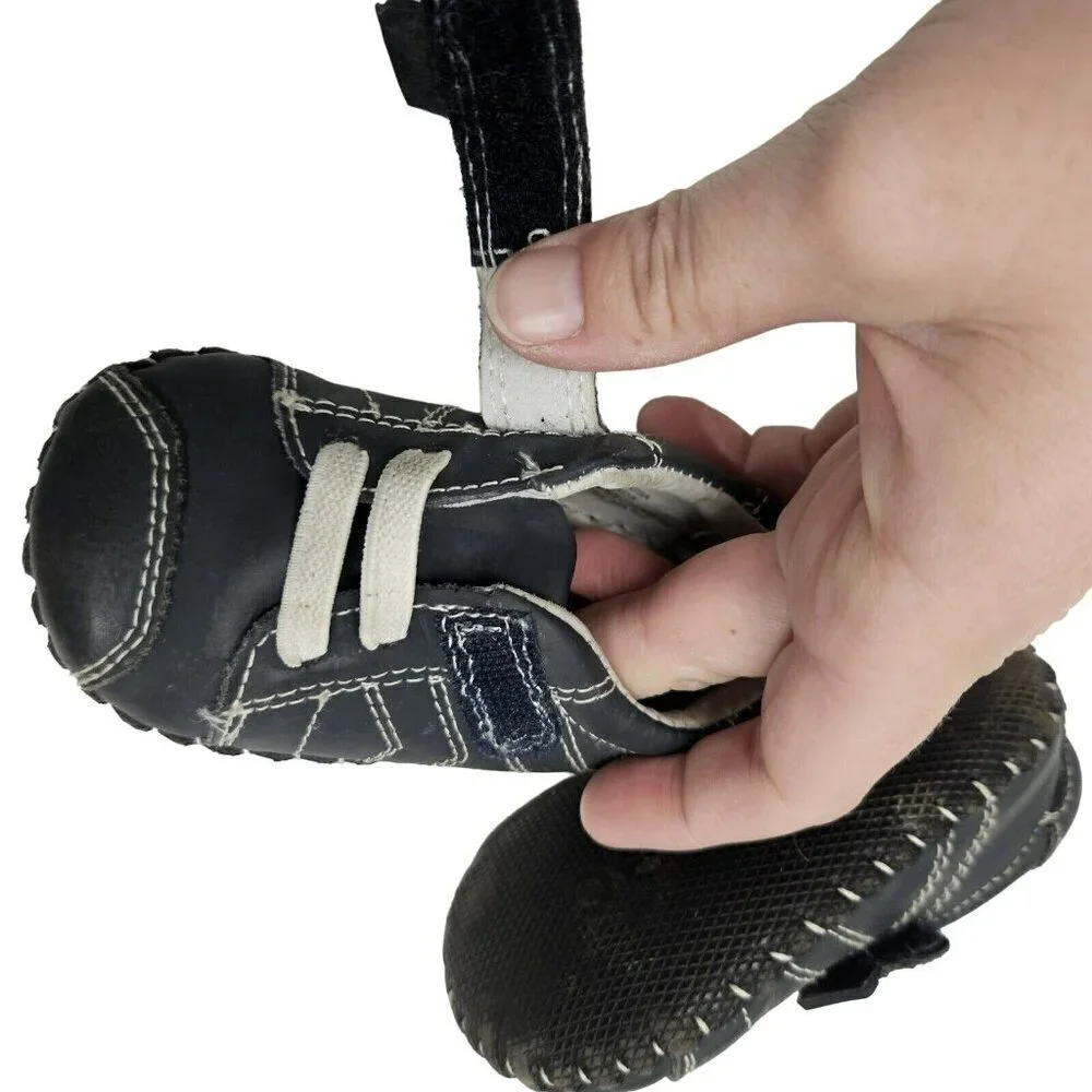 Pediped Barefoot Shoes  Infant Baby Soft‎ Sole Size 6-12 Navy Blue